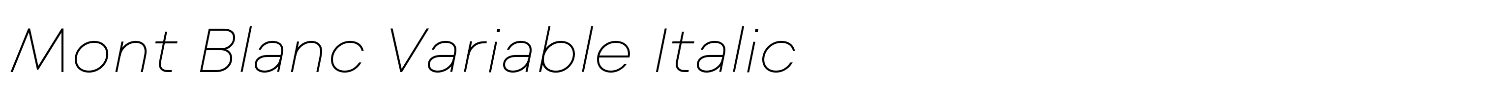 Mont Blanc Variable Italic